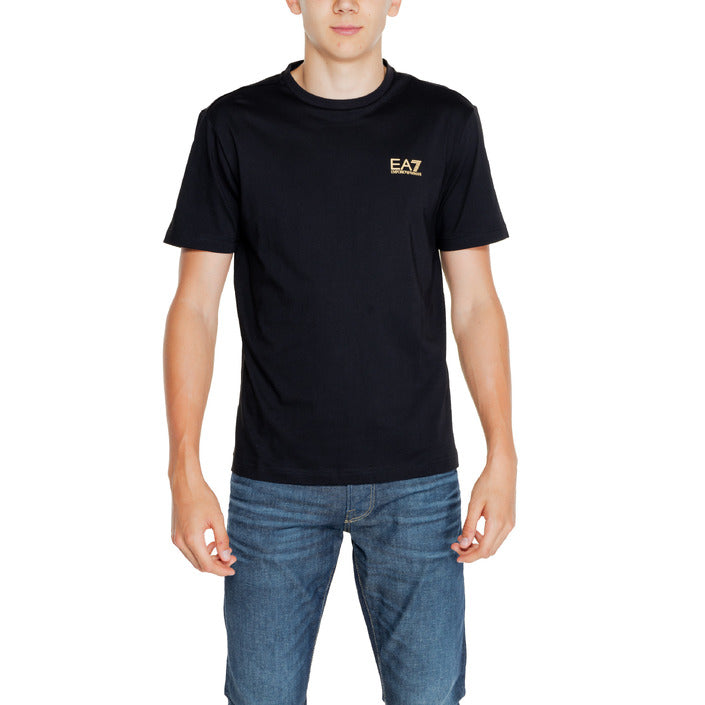 EA7 By Emporio Armani 100% Cotton T-Shirt - black