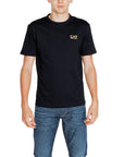 EA7 By Emporio Armani 100% Cotton T-Shirt - black