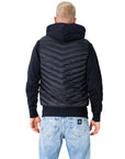 Armani Exchange Logo Sleeveless Hooded Puffer Zip Up Vest & Gilet - Black