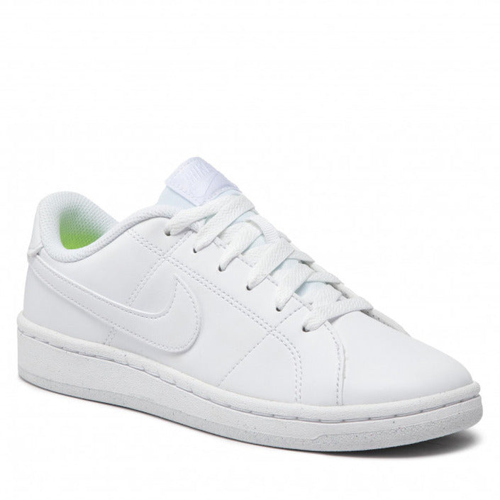 Nike Logo All White Low Top Lace-Up Sneakers