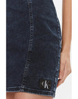 Calvin Klein Jeans Logo Strapless Mini Denim Dress - Recycled Cotton Blend