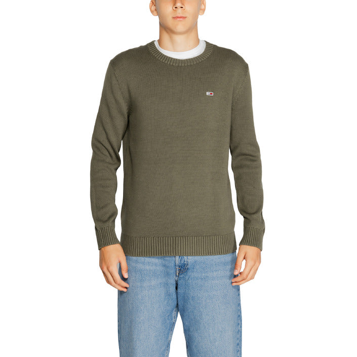 Tommy Hilfiger Jeans 100% Cotton Crewneck Sweater - khaki green