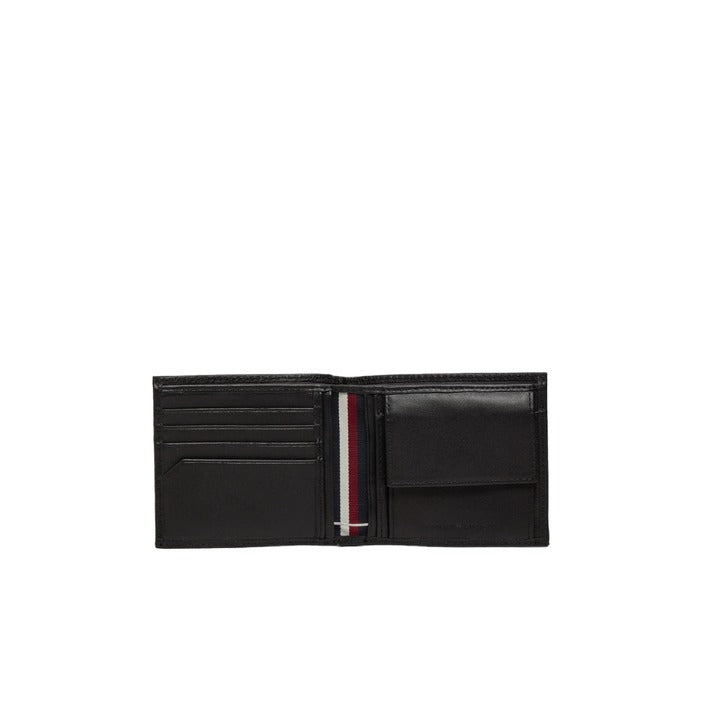 Tommy Hilfiger Logo Genuine Leather Black Wallet 