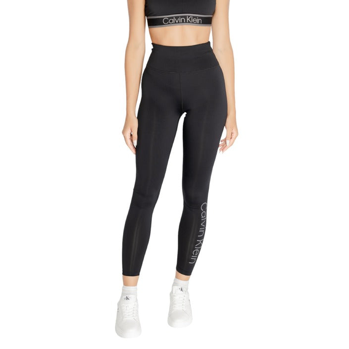 Calvin Klein Sport Logo Athleisure Crop Black Leggings