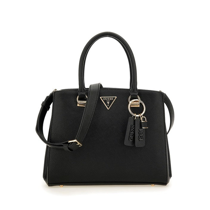 Guess Logo Vegan Leather Satchel Tote Bag