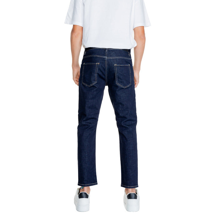 Antony Morato Cropped Indigo Blue Straight Leg Fit Jeans