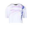 Richmond Sport Logo Cotton-Rich Crop T-Shirt Athleisure Wear