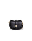 Guess Logo Vegan Leather Saddle Shoulder & Crossbody Bag 