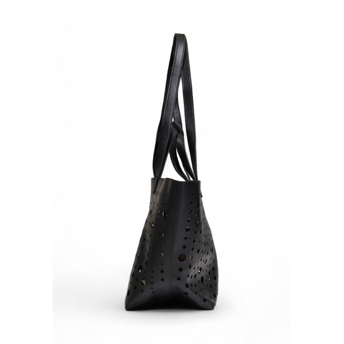 Desigual Minimalist Vegan Leather Black Tote Bag