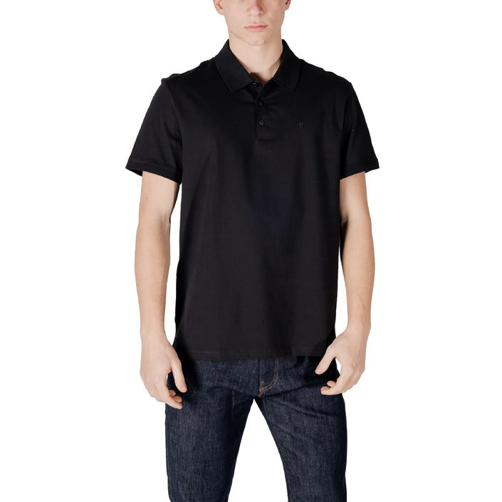 Calvin Klein Jeans Minimalist Cotton Polo Shirt Black