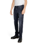 Jeckerson Logo Dark Denim Jeans Straight Leg Fit