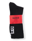 Hugo Logo Cotton-Blend Midi Quarter Socks - 3 Pack