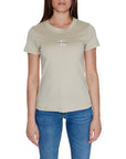 Calvin Klein Jeans Logo 100% Cotton T-Shirt - beige 