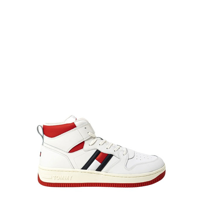 Tommy Hilfiger Jeans Classic Logo High Top Vegan Leather Lace-Up Sneakers