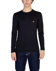 Emporio Armani Logo Cotton Crewneck Long Sleeve Top - 2 Shades