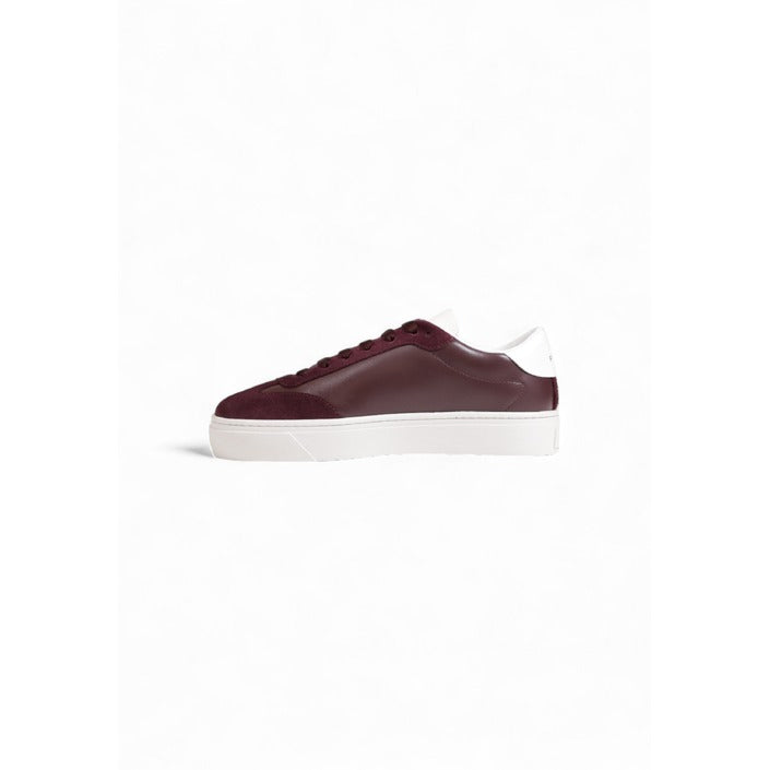 Furla Logo Leather Low-Top Sneakers - Bordeaux