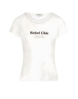 Morgan De Toi Cotton-Blend Typography T-Shirt