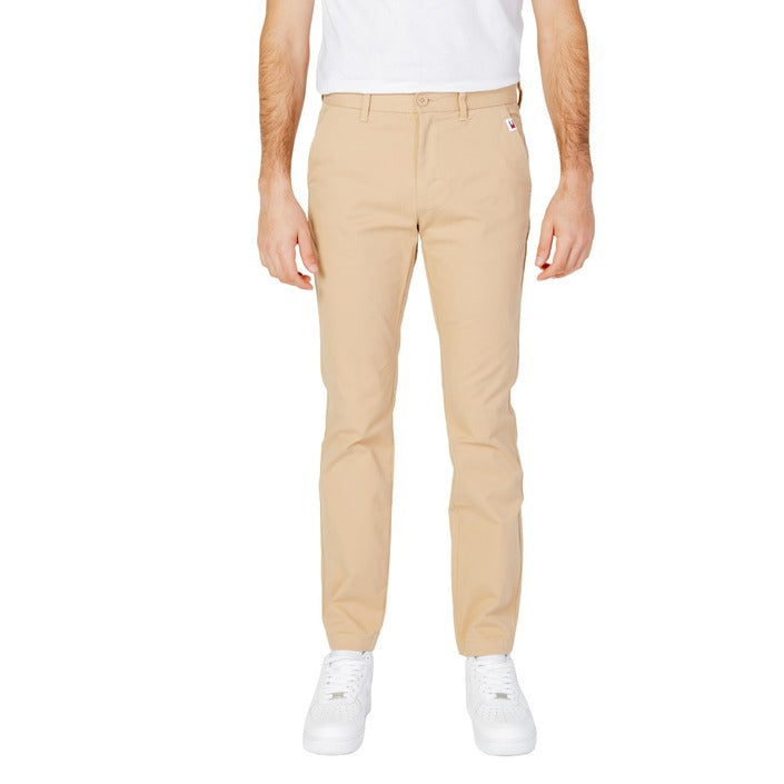 Tommy Hilfiger Jeans Logo Cotton-Rich Slim Fit Chinos - beige