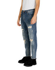 Gianni Lupo Distressed & Ripped Straight Leg Fit Jeans