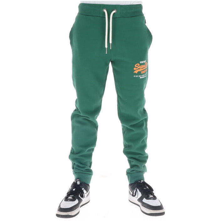 Superdry Logo Cotton-Blend Athleisure Joggers - green