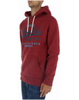 Superdry Logo Cotton-Blend Hooded Pullover - Bordeaux red