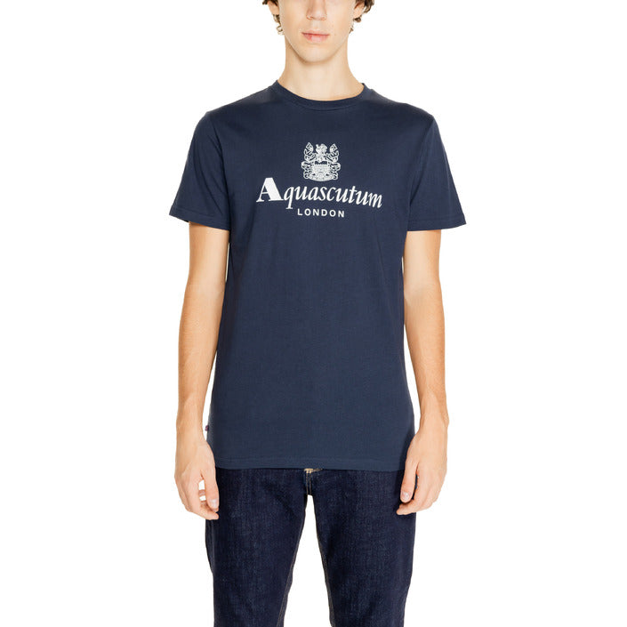 Aquascutum Logo Crewneck T-Shirt 100% Cotton