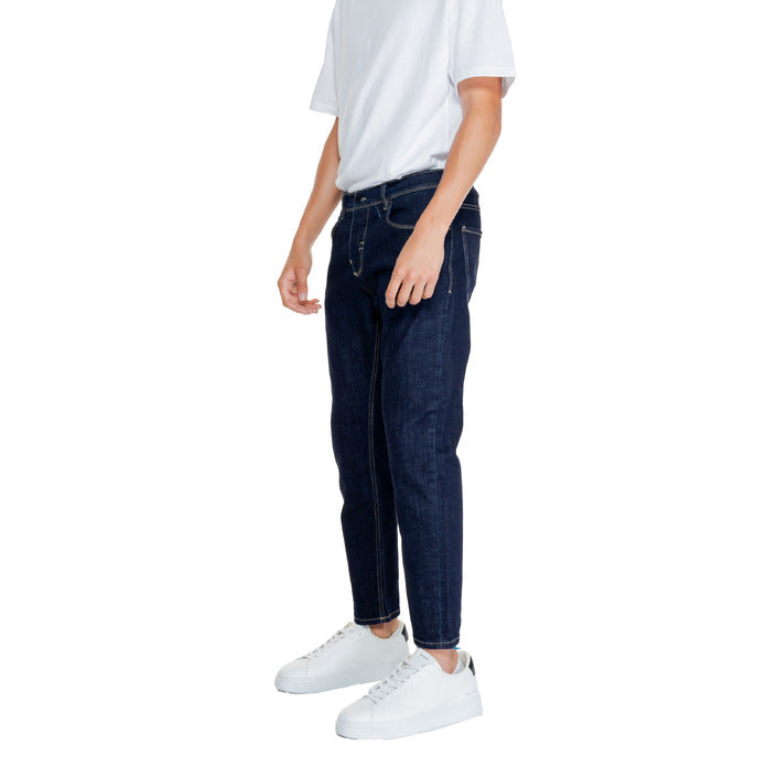 Antony Morato Cropped Indigo Blue Straight Leg Fit Jeans