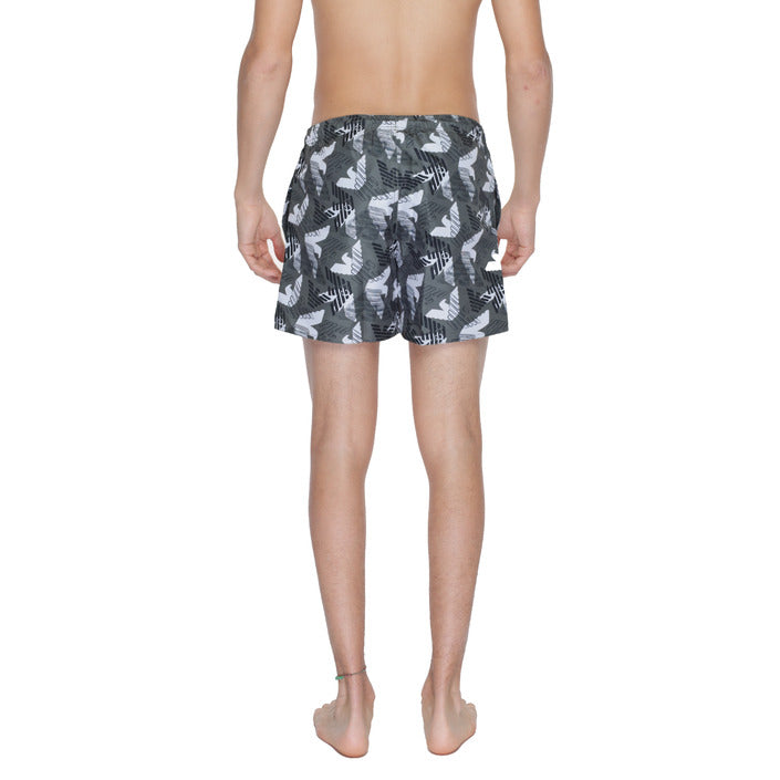 Emporio Armani Logo Geometric Quick Dry Athleisure Swim Shorts