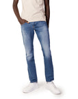 Armani Exchange Logo Medium Wash Straight Leg Jeans