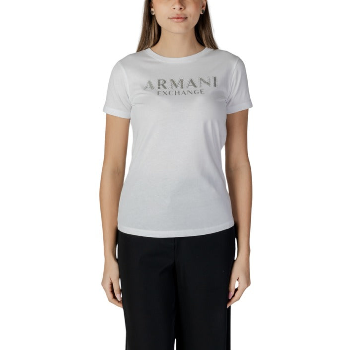 Armani Exchange Logo Fitted Crewneck T-Shirt 100% Cotton