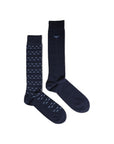 Emporio Armani Logo 100% Cotton High Socks - 2 Pack