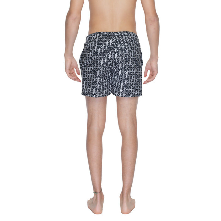 Emporio Armani Logo Quick Dry Athleisure Swim Shorts - Geometric