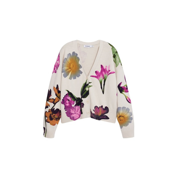 Desigual Cotton Blend Floral Cardigan