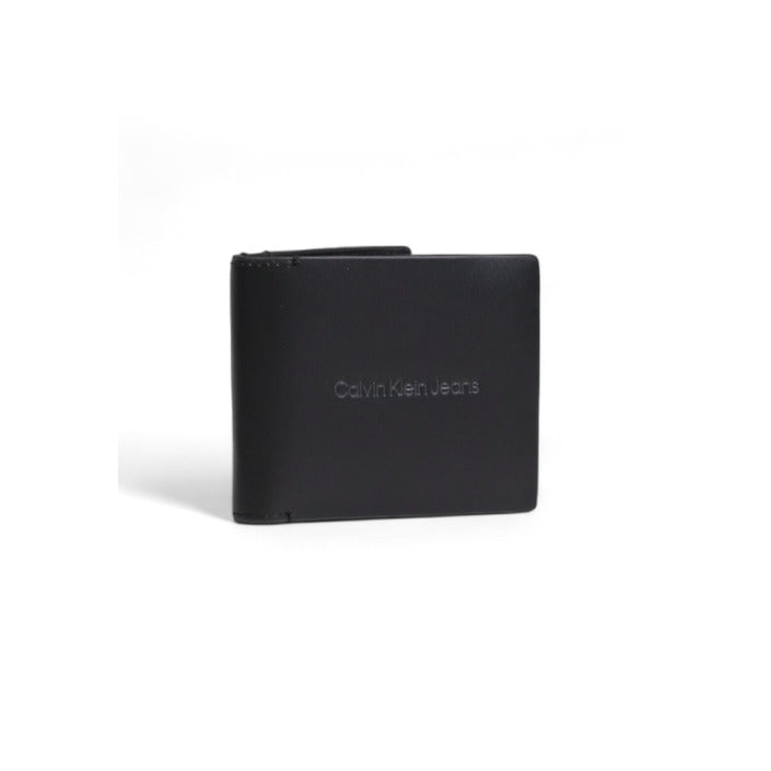 Calvin Klein Logo Genuine Leather Black Wallet