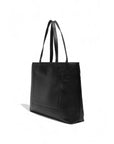 Calvin Klein Logo Black Vegan Leather Shopper Tote Bag