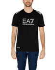 EA7 By Emporio Armani Logo Cotton-Blend Athleisure T-Shirt - Black