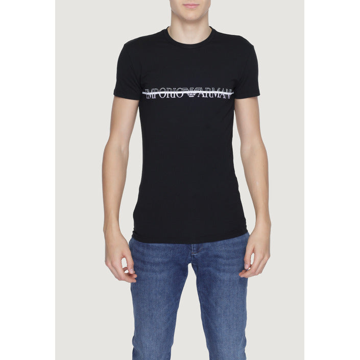 Emporio Armani Logo Cotton-Rich Fitted T-Shirt