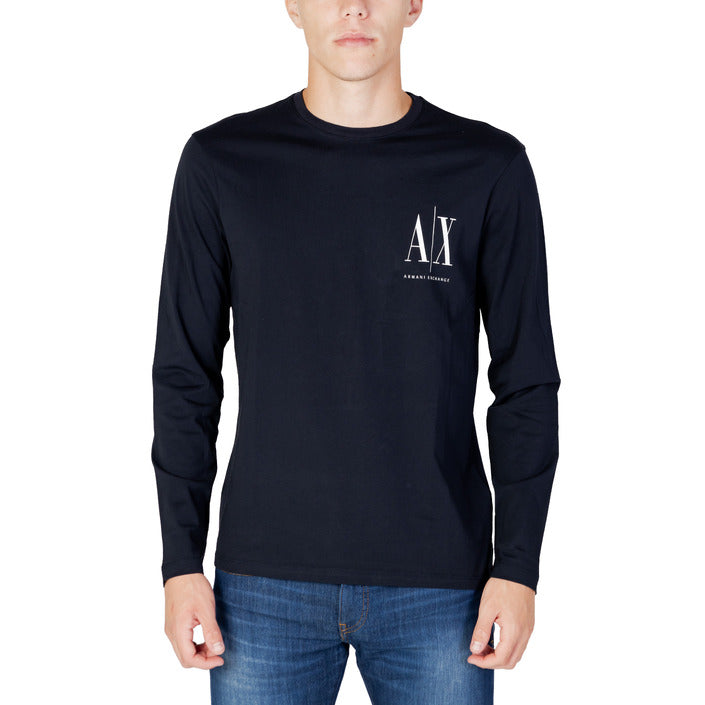 Armani Exchange Logo 100% Cotton Long Sleeve Top