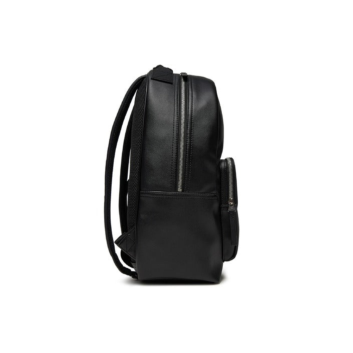 Calvin Klein Logo Vegan Leather Backpack All Black