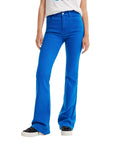 Desigual Logo Solid Blue Flared Jeans