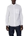 Tommy Hilfiger Jeans Logo Linen-Cotton Collar Shirt