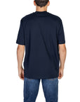 Armani Exchange Logo Cotton-Rich T-Shirt - Blue