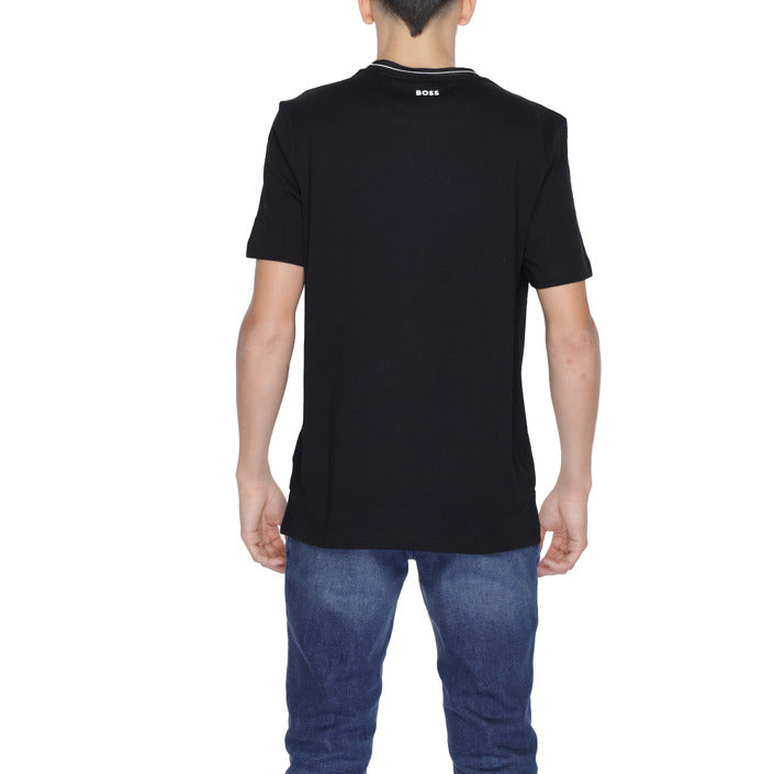 Boss Logo Pure Cotton T-Shirt - Black