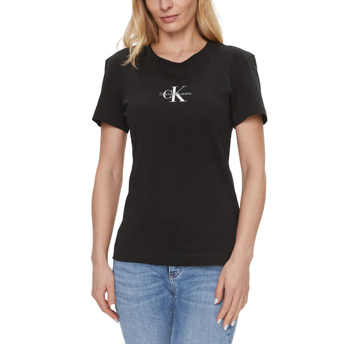 Calvin Klein Jeans Logo Pure Cotton T-Shirt - Black
