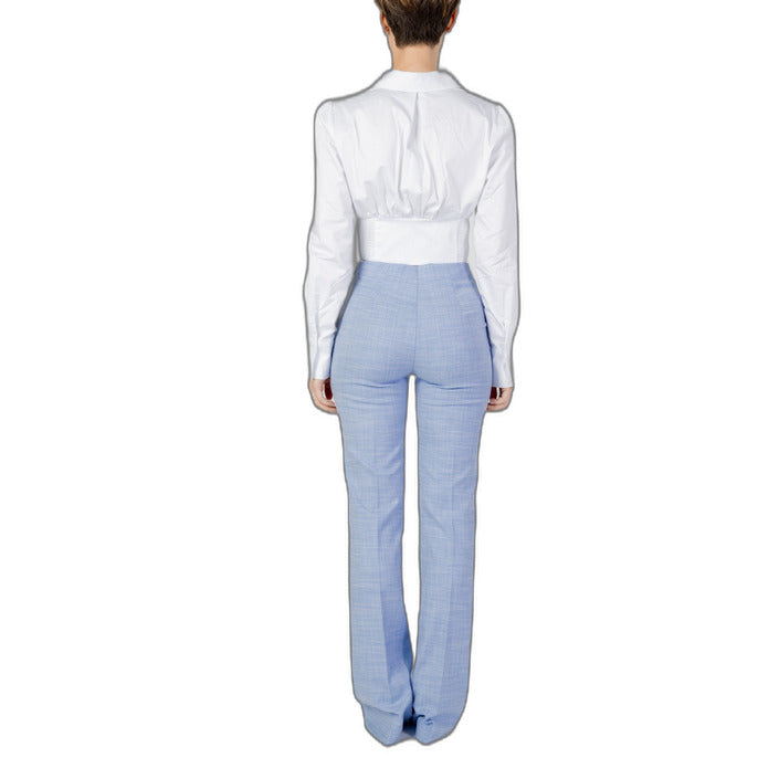 Guess Minimalist Cropped White Shirt - Cotton 