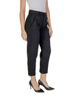 Street One Minimalist Ankle Length Slim Fit Black Pants 