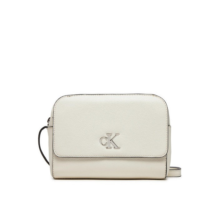 Calvin Klein Jeans Logo Vegan Leather Crossbody Bag - white