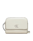 Calvin Klein Jeans Logo Vegan Leather Crossbody Bag - white