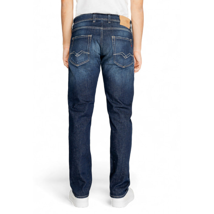 Replay Logo Dark Wash Straight Leg Fit Jeans