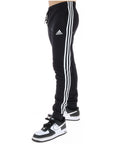 Adidas Logo 3-Stripe Tie-Up Athleisure Joggers